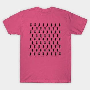 Black Cat Polka Dot Pattern T-Shirt